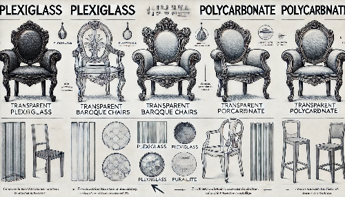 chaise baroque transparente materiaux